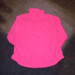 Neon Pink Quarter Zip Sweatshirt